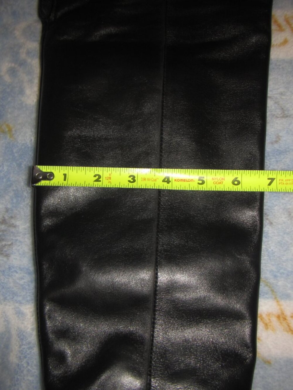 Charles David Black Leather Stiletto Boots w/ Gold Bar Strap Sz 10 Narrow Shaft - Picture 9 of 10